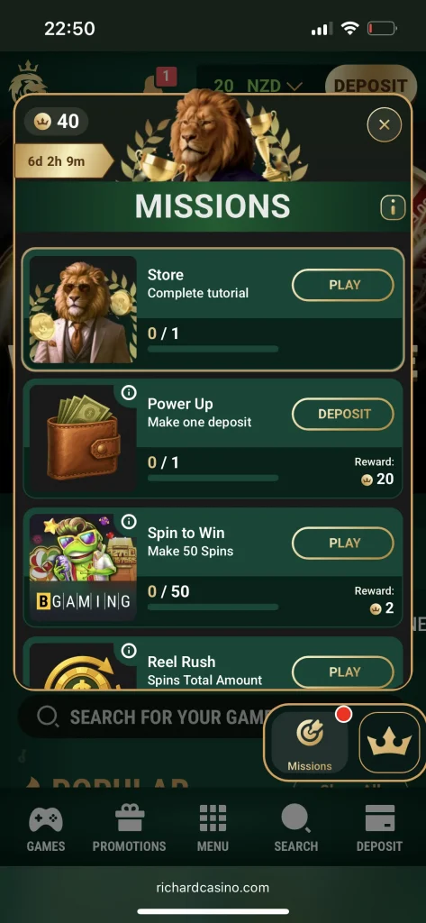 Richard Casino Bonus