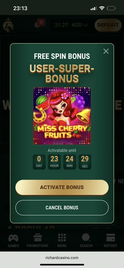 Richard Casino Bonus