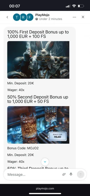 Play Mojo Casino support