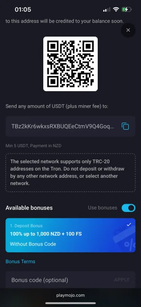 Play Mojo Casino deposit