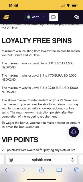 SpinBit Casino Bonus