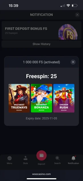 Woo Casino Free Spins
