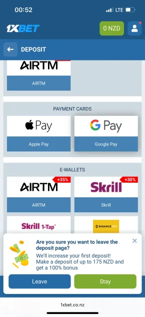 1xbet casino deposit