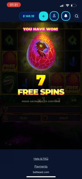 BetBeast Casino game