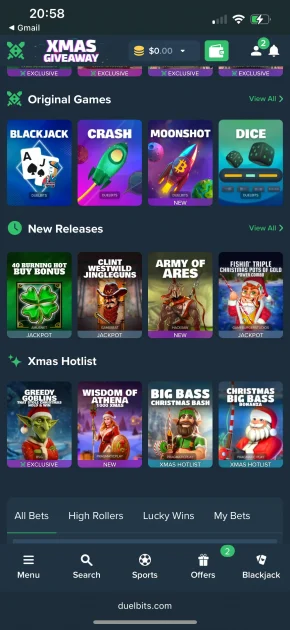 Duelbits Casino Games