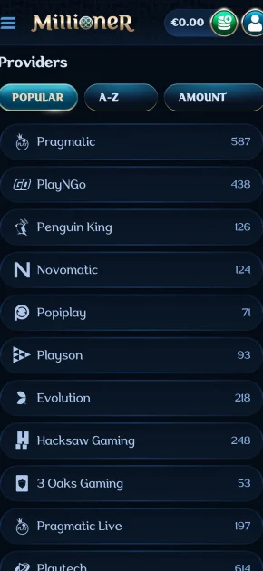 Millioner Casino games