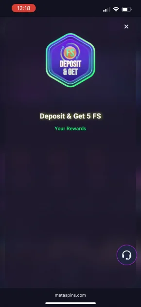 MetaSpins Casino deposit