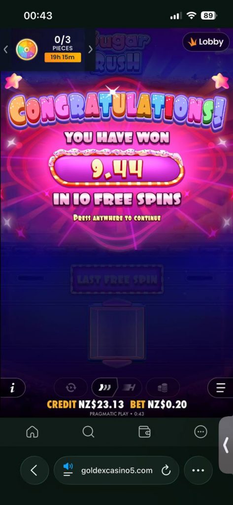 9.44 win at free spins