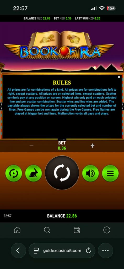rules book of ra