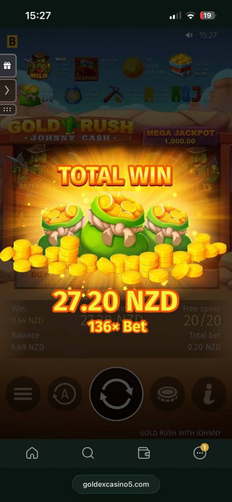 win freespins gold rush